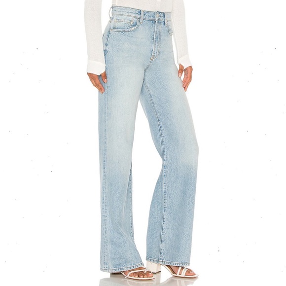 Free People Astoria Wide Leg Jeans in Seafoam Blue Size 31 Denim Jean - Picture 5 of 8